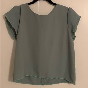 Sage green crop top